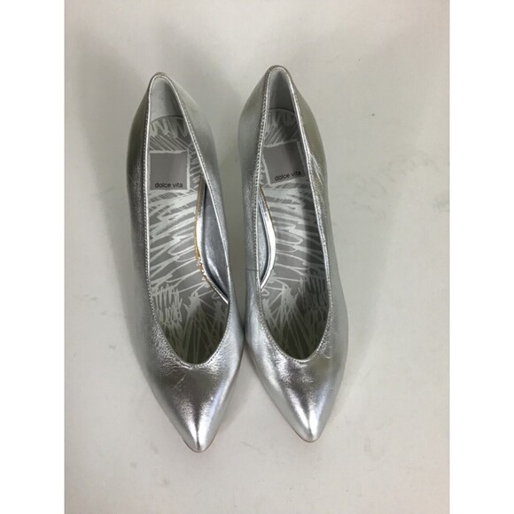Dolce Vita Women Silver Pumps Sz.6 EUC Elegant Trendy Silver - Picture 5 of 10